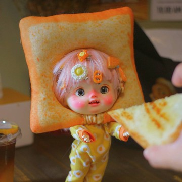 BJD 娃娃套裝，Blythe 娃娃套裝，麵包帽，適合 9-10 英寸頭型娃娃