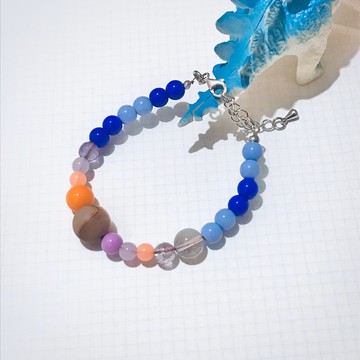 彩虹系串珠隕石星球手鍊 手圍小的串珠手鍊 Wisher許願者