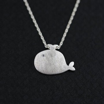 925純銀項鍊 吊墜-日韓時尚可愛鯨魚母親節情人節生日禮物女飾品73gj130【獨家進口】【米蘭精品】