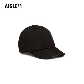 【AIGLE】軟殼防風棒球帽｜AG-FBA49A100 黑色