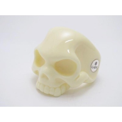 美品 GARNI ガルニ 051 Skull Acrylic RING 17号 ホワイト GR06055 ...