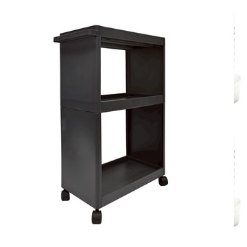 like-it 開架式隙縫收納置物推車 寬25.5cm  黑色