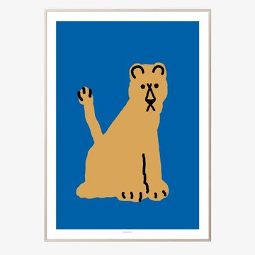 韓國 WARMGREY TAIL 插畫海報 小獅子 - 50x70cm