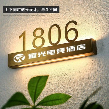 台灣出貨❤客製化門牌 客製門牌 壓克力門牌 門牌 門牌定製 地址數字門牌 住宅庭院公司酒店小區包門貼牌不鏽鋼LED發光門