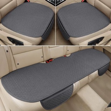 【九折】汽車坐墊四季通用單片亞麻三件套車上后排座椅墊車用防滑座墊【快速出貨】