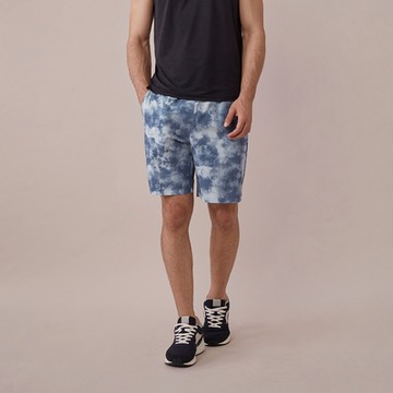 GIORDANO 男裝G-MOTION 3M休閒抽繩短褲 - 92 淺藍X中藍