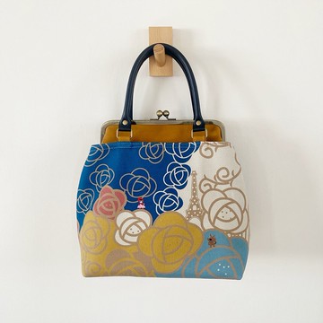 【福利品 樣品】 3用大口金包 珍珠奶茶 凡爾賽玫瑰 彩色