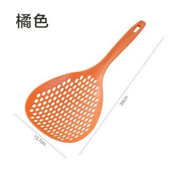 日本大號漏勺廚房長柄撈餃子面條勺子家用油炸麻辣燙濾網瀝水撈勺