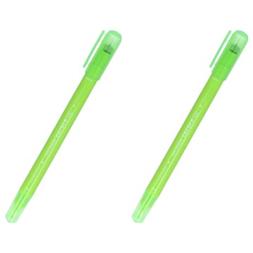 sun-star cororo 2 虛線簽字雙頭兩用筆  草綠色  2支