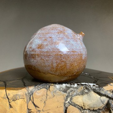 台灣【陶燒釉變】手拉坯水滴硯滴(大)06