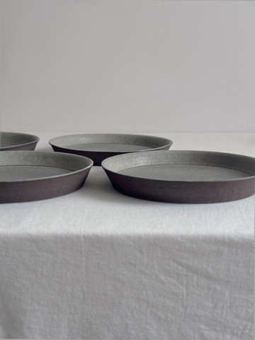 霧灰 黑土六吋淺盤
