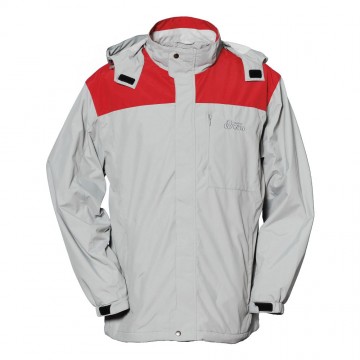 男防風潑水天鵝絨外套-淺灰