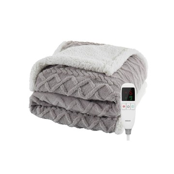 HERAN 雙面可水洗 法蘭絨羊羔絨披蓋式電熱毯 HEB-08WF010