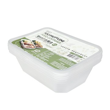便當盒 簡約打包餐盒750ML(方)-4入組