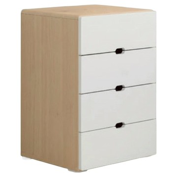 JD FURNITURE 4層抽屜櫃  楓木色 + 白色  400mm  4層