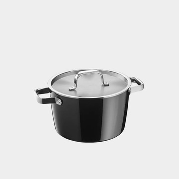 【台中新光-WMF】FA 高身湯鍋 22cm(黑色)