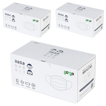 gorgo 拋棄式口罩 成人用 L  白色  50片  3盒