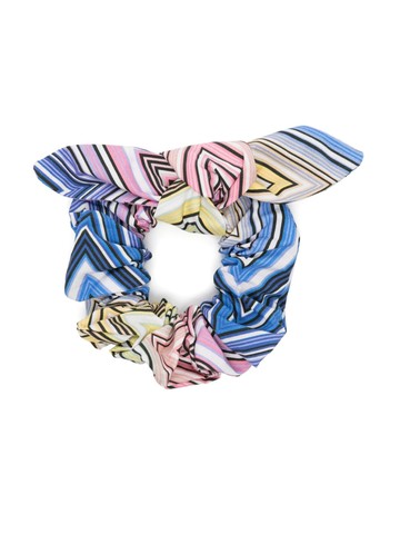Missoni Kids - zigzag-print cotton scrunchie - kids - Cotton - One Size - Blue