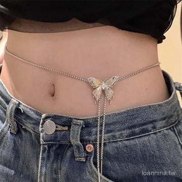 已售9642件💖默契滿分💯 蝴蝶金屬褲腰鏈腰帶女夏季身體鏈條裝飾配裙子連衣裙皮帶項鏈配飾 KROS