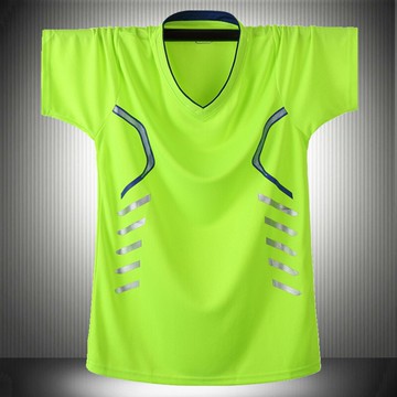 夏季薄款速干衣大碼短袖運動籃球肥佬t恤男士加肥加大心領半袖T桖