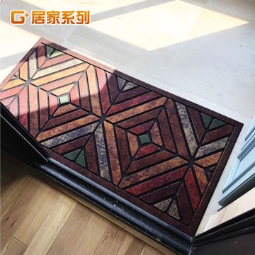 G+居家-戶外植絨橡膠厚實刮泥地墊_56x120cm 英倫經典菱格
