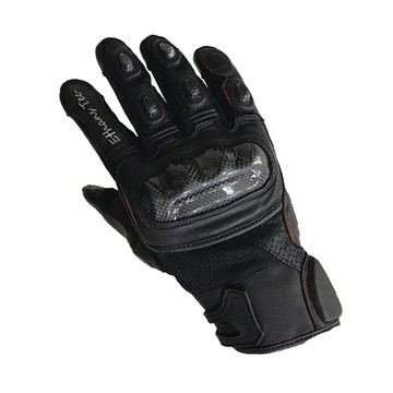 【碳纖護具】Ethans ES551 黑 透氣真皮 防摔手套
