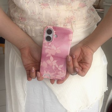 粉色花朵手機殼