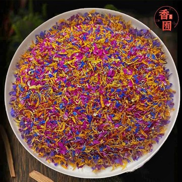🔥臺灣出貨🔥不打烊混閤幹花瓣可食用花絲 矢車菊 金盞菊玫瑰花瓣蛋糕西餐裝飾 2KX5