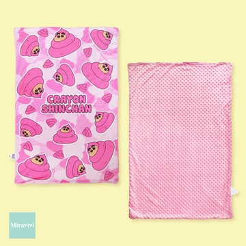 蠟筆小新-粉色便便系列毛毯