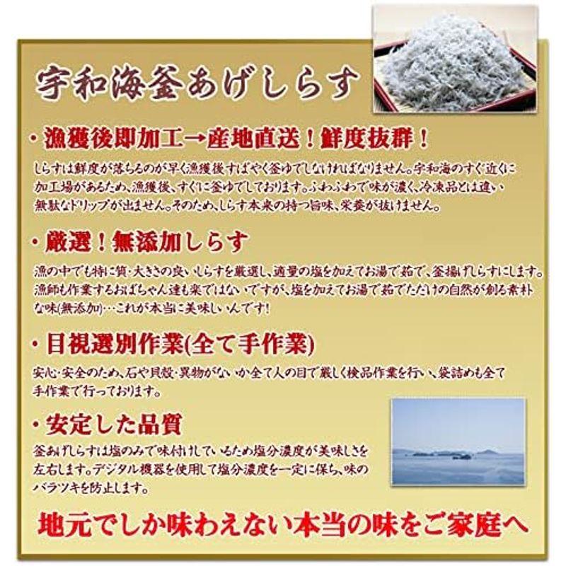 「宇和海釜あげしらす500g」宇和海釜あげしらす500g(250g×2パック) 1?7営業日以内当店発送