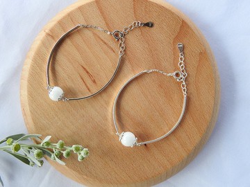 小孩母乳胎毛手鍊-925純銀