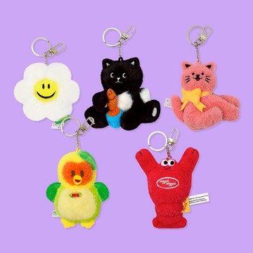 【blank.】Wiggle Wiggle 玩偶鑰匙圈-五款角色(單賣)