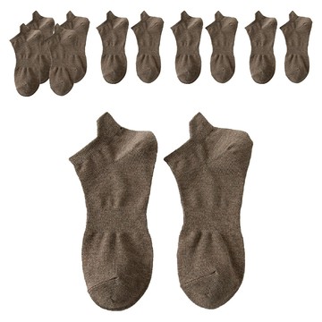 FANCY LIFE 男款復古短 6雙  深咖色  均碼