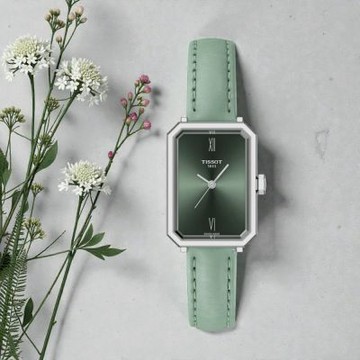 TISSOT 天梭 官方授權  SRV系列 復古簡約方型腕錶 女錶 手錶-30x21,8mm T1601101609300