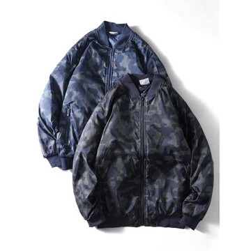 外貿出口尾單迷彩棉服男款冬季棉襖美式ma1飛行夾克外套短款棉衣