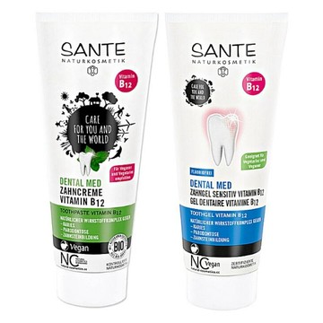 德國 Sante 沙達 維他命B12牙膏 含氟/不含氟 75ml  口腔 清潔 附發票現貨 ｜滿額領券最高現折$200⚡保養 美妝 品牌香氛 【心心哈德】