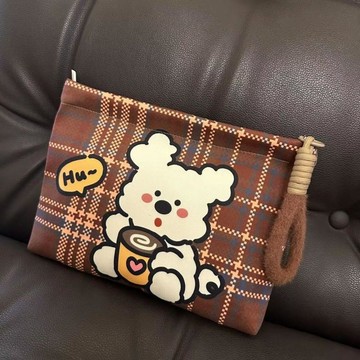 🌞包包優選寶藏品🌟🌟原創化妝包便攜式大容量復古格紋收納包高級感洋氣旅行外出洗漱包🌞