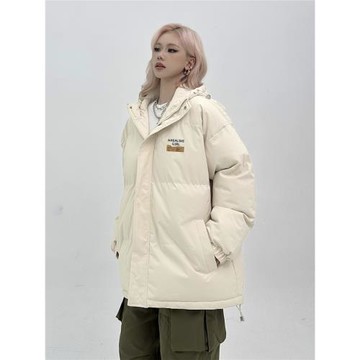 NASA重磅秋冬季棉襖子外套男女款情侶裝夾棉連帽立領棉衣加厚棉服