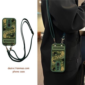 適用OPPOA9手機殼斜挎潮牌老虎A5個性A11X軟硅膠k11x帶掛繩11x女高級k12x背帶k7保護套k12高級新款