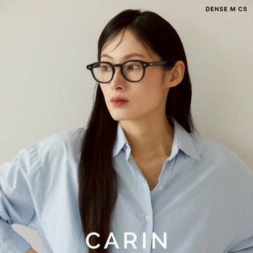 CARIN 光學眼鏡 DENSE M C5 復古方形膠框 - 金橘眼鏡