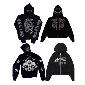 Casual print loose hoodie hoocoat   休閑印花寬松連帽衛衣外套