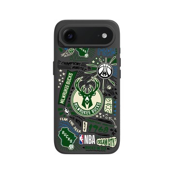 iPhone Air SolidX 黑 - NBA - 塗鴉系列-密爾瓦基公鹿 Milwaukee Bucks - Graffiti