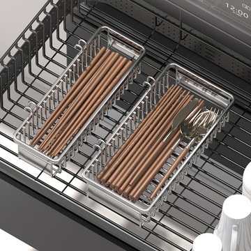 筷子收納盒304不銹鋼廚房洗碗機消毒柜抽屜內置放筷子勺子置物架 廚房收納架 廚房置物架