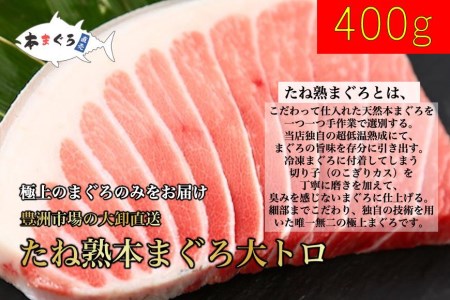 極上！たね熟天然本まぐろ大トロ(400g)