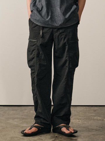 Urban Semi-Wide Cargo Pants [BLACK]