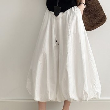 [米蘭精品] 現貨+預購 高腰顯瘦半身裙A字裙中長裙蛋糕裙子大碼洋裝休閒女裝-法式傘裙女裙子3色74ma59