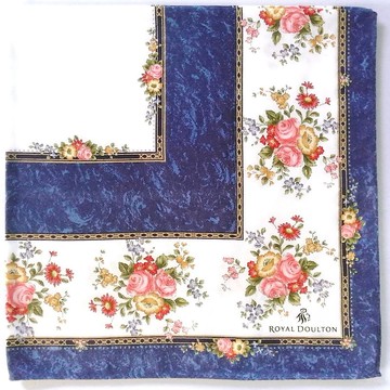 Royal Doulton 復古手帕 花卉藍色 20.5 x 20.5 英吋