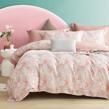 天絲™60支100%萊賽爾LF纖維 / 四件式兩用被床包組 / 花漾植蘊