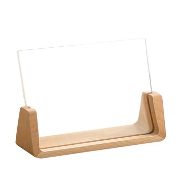 收納部屋 壓克力木製U型相框 A4 橫款 原木色 簡約風格  1個  310 x 57 x 210mm