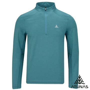 【ATUNAS 歐都納】男抑菌耐磨長袖排汗立領衫A1PSGZ03M灰綠